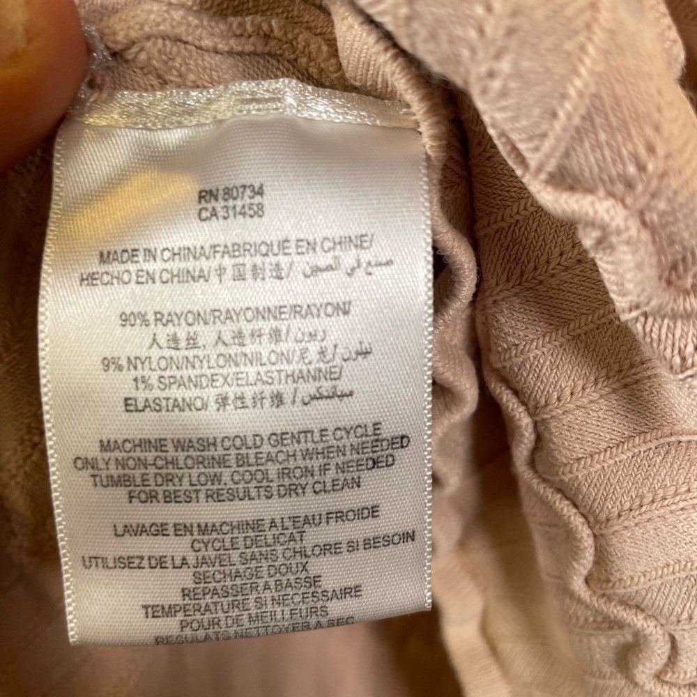 BCBG MAXAZRIA Light Peach Ribbed Knit Ruffle Mini Skirt Womens Small - Picture 5 of 7
